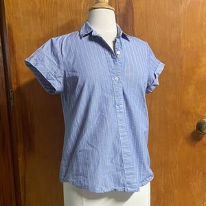 J. Crew Factory Blue Striped Button Down Shirt